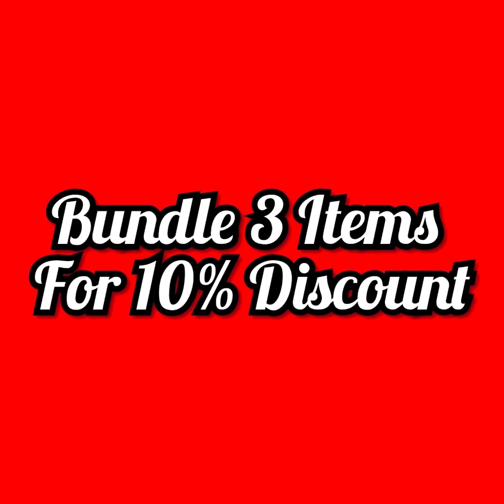 Bundle 3 items for 10% discount.